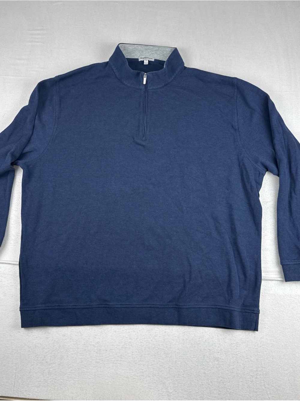 Peter Millar Mens Blue 1/4 Zip 2XL Cotton Modal Blend Preppy Golf casual